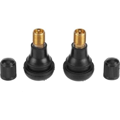 10pcs Black TR412 Valve Stems With Dust Caps with Caps Tyre Rubber Valves Car Tubeless Car Wheel Snap-in Tire for ATV Moto