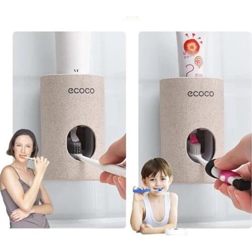 Toothpaste dispenser Bathroom toothbrush holder accessories set for bathroom Mount Automatic Squeezer Fast Wall Mountedundefined