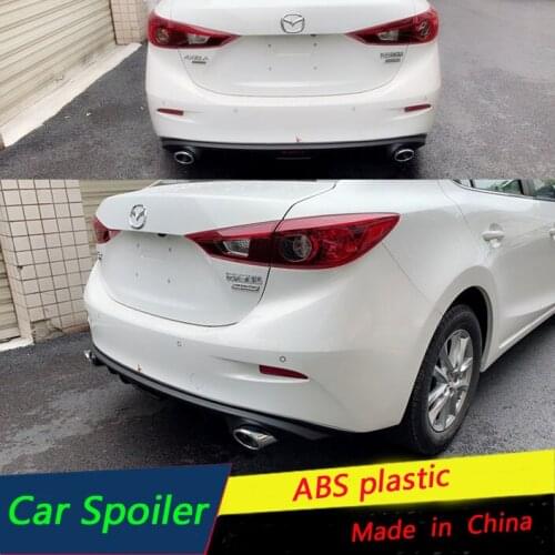 For Mazda 3 Axela Rear Bumper diffuser front lip front shovel fit 2014 2015 2016 2017 2018 Rear Spoiler Bumper Protector ABS