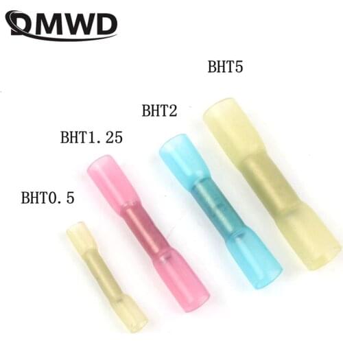 DMWD BHT0.5 BHT1.25 BHT2 BHT5 Heat shrink waterproof Middle connector terminal nylon brass terminal 20PCS BHT ratchet PLIER