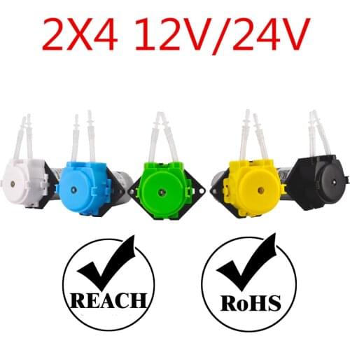 Peristaltic Dosing Pump Dosing Pump Head with Connector For Arduino Aquarium Lab Analytic Diy 12V/24V with 2*4 tube