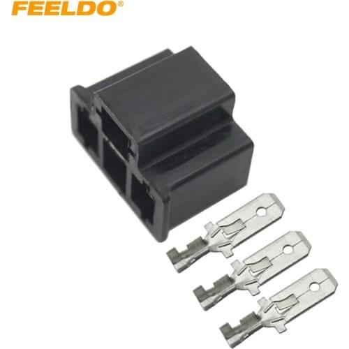 FEELDO 20Pcs Car Motorcycle H4/HB2/9003 Bulb Waterproof DIY Male Quick Adapter Connector Terminals Plug #FD-2622