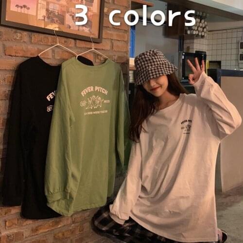 Maxxo Sweet Kawaii Cartoon Animation Long-Sleeved T-Shirt For Women Aesthetic Vintage School Clothes Ulzzang Top Urban Goth Tee