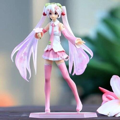 15 Styles Japan Anime Kawaii Black Clothes Purple Hair Sakura Action Hatsune Miku Figures Toys Girls PVC Figure Model Toys Girl