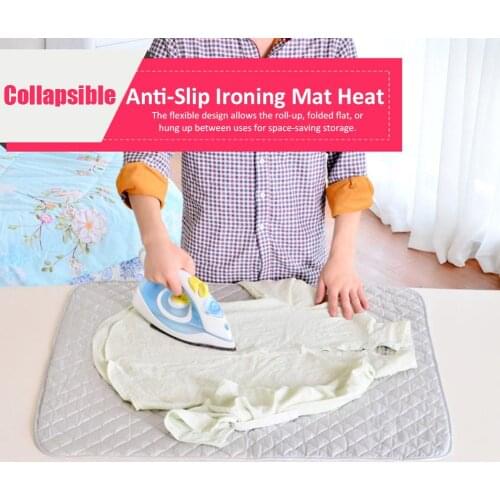 Ironing Pad Anti-Slip Ironing Mat Heat Resistant Iron Board Blanket For Table Top High Temperature Resistant Non-slip Cotton Pad