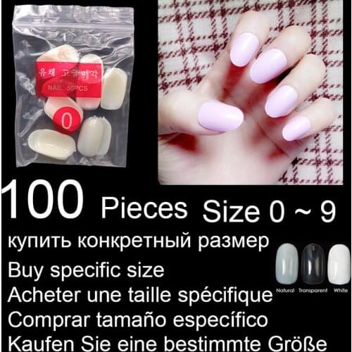 100 Pieces/Lot Buy Certain Sizes Of Short Ruond False Nails Full Cover Nails Size 0 1 2 3 4 5 Available Fake Nail For Nail DIY