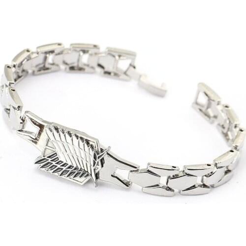 H&F New Unisex Charming Attack On Titan Style metal Bracelet Bracelets Punk Style Fashion Bracelet Jewelry