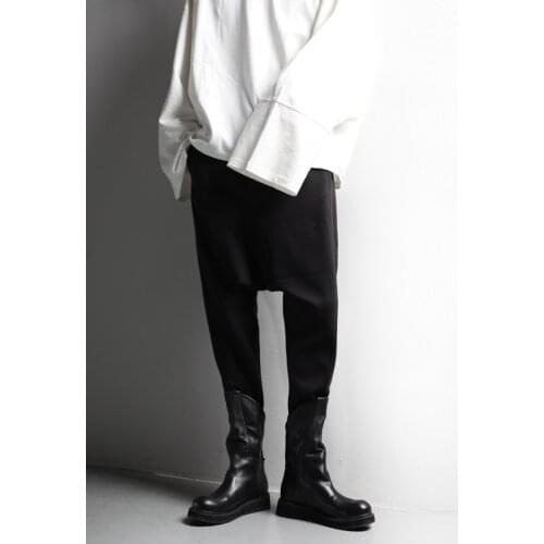 Mens trousers new trend hip hop casual pants training slacks baggy pants Harem Pants mens elastic waist pants