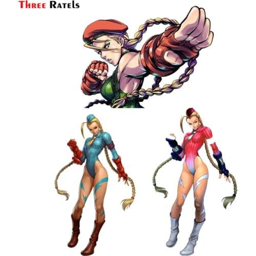 Three Ratels F585 Cammy White Fighter Car Hood Sticker Laptop Decal