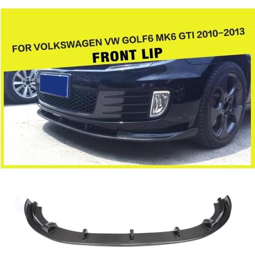 Carbon Fiber / FRP Front Bumper Lip Spoiler Splitters for Volkswagen VW Golf 6 VI MK6 GTI 2010 - 2013