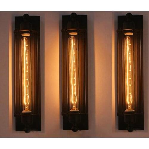 Industrial Vintage Wall Lamp Bra Iron Loft Lamps Bedroom Corridor Restaurant Pub Edison Retro Wall Lamp Sconces