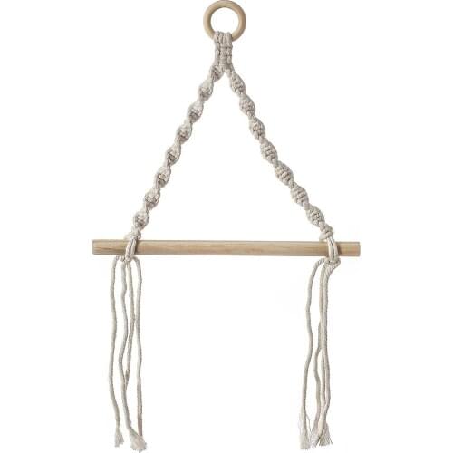 Simply Toilet Paper Holder Dispenser Bohemian Hand-woven Tapestry Macrame Wall Hanging Bathroom Towel Rack Decoration