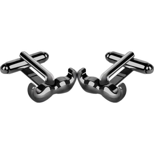 Luxury Shirt Mini Black Beard Cufflinks For Men Brand Cuff Buttons High Quality Fashion Gentleman Mens French Shirts Cufflink