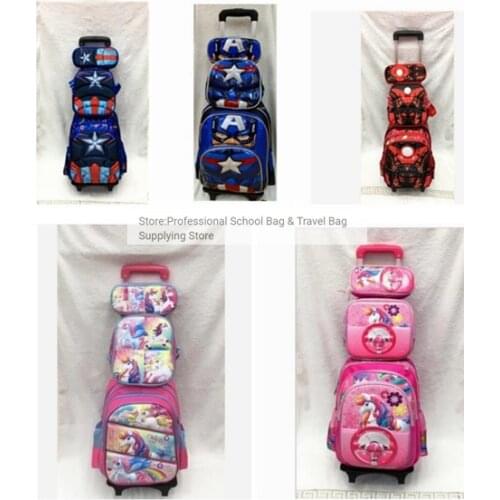 School Rolling backpack Bags kids School trolley bag sets boys Children school wheeled backpack for girls for school bag wheels