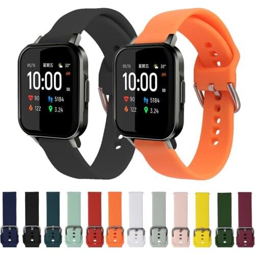 For Haylou LS02 Strap Silicone Wristband Bracelet for Xiaomi Haylou LS02 Watch Band Wrist Strap for Huami Amazfit GTS 2 Correa