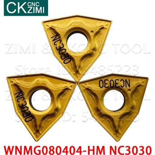 WNMG080404-HM NC3030 WNMG431-HM NC3030 CNC Carbide Turning Inserts CNC External wood Turning Tools WNMG 080404 Inserts for steel