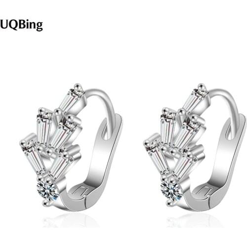 CZ Zircon Women 925 Sterling Silver Wedding Clip Earring On Ear Jewelry 2020