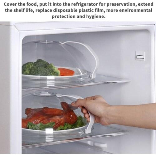 1pc Microwave Food Anti-Sputtering Cover With Handle Heat Resistant Lid for Microwave Food Dropshipping