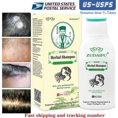 120ML Zudaifu Psoriasis Eczema Herbal Ginseng Treatment Shampoo Mite Growth and RemovalCare Repair Hair Antibacterial Serum