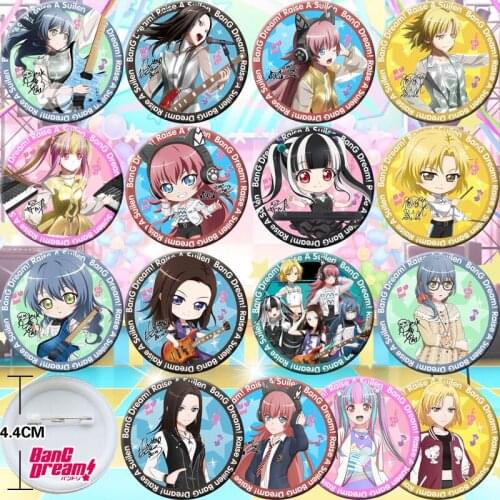 16pcs BanG Dream RAISE PAREO CHU Bedge Collect Figure Bags Badge Button Brooch Pin Souvenir Figuras Cosplay Gift