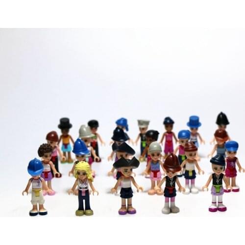 50PCS 100PCS Mini Building Blocks Action Figure with Playmobil Figure 4-5cm Figurines Girls Boys City People Model Doll Kid Toys