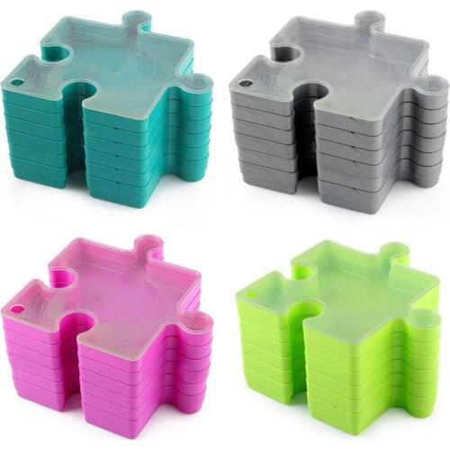 6pcs Building Blocks Containers Storage Box Toy Organizer Plastic Stackable Sorting Trays For Jigsaw Puzzle Finishing Boxes
