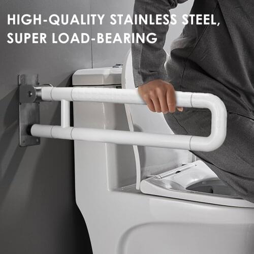 60cm Bathroom Support Handle Foldable Bathroom Support Handle 300~350kg Stainless Steel Length Bathroom Toilet Shower Handrail