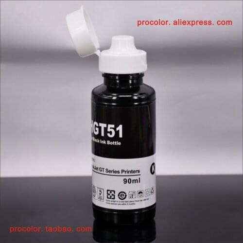 GT51 GT-51 GT-52 GT 51 52 Original Ink tank CISS dye ink Refill Kit for HP DeskJet GT-5810 GT-5820 GT 5810 5820 inkjet printers