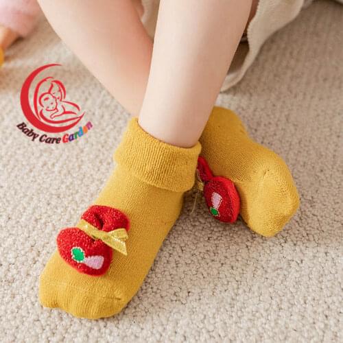 Childrens Christmas Doll Baby Socks Newborn Warm Elk Childrens Socks Baby Toddler Non-Slip Christmas Socks 0-18 Months