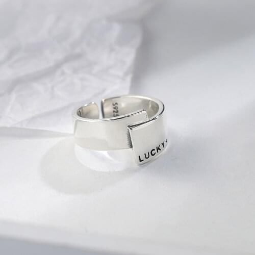 Kinel Lucky Ring Hot Sale 100% Real 925 Sterling Silver Rings for Women Creative Design Wedding Engagement Fine Jewelry