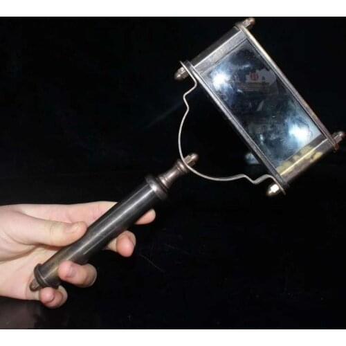 Collection of exquisite old Chinese pure copper magnifying glass ornaments