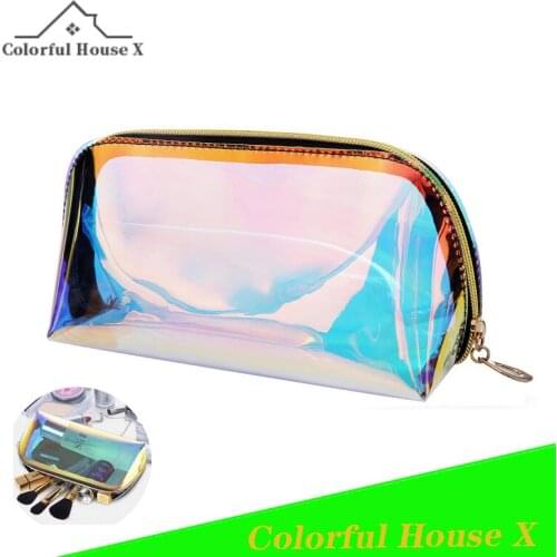 Cosmetic Bag TPU Waterproof Womens Colorful Multi-Function Portable Products Storage Bag Large Capacity Organizer For Makeup