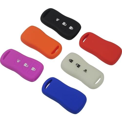 Kutery 10PCS 3BTN Silicone Colorful Remote Key Cover For Nissan Quest Tiida X-Trail Paladin For Murano Xterra Pathfinder Replace