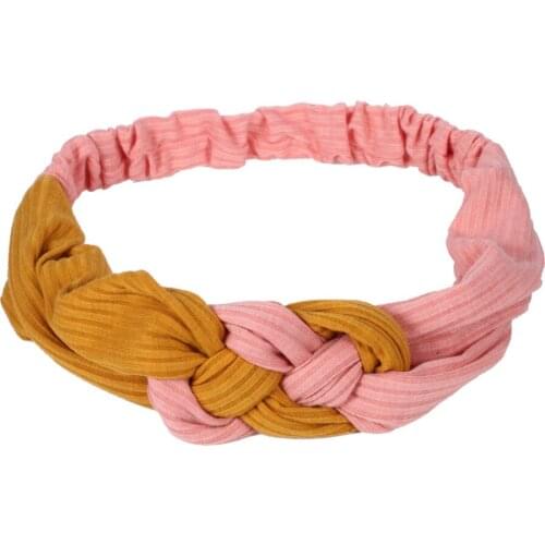 2021The New Woman Hair Band When Washing A Face With The Headband Two Colors Together Plain Coloured Pattern Elastic Hair Band