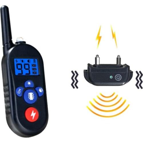 Rechargeable Waterproof Electronic Dog Training Collars Stop Barking LCD Display 800 Yard Remote Control Shock Virbration Tone