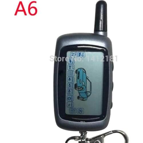 Russian A6 2-way LCD Remote Control Key for Russian Two way Car Alarm Starline A6 Keychain KGB FX-3 FX3 FX 3 Jaguar EZ-Alpha