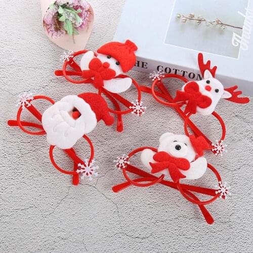 Santa Claus Xmas Tree Elk Glasses Frame Merry Christmas Glasses Photo Prop Christmas decorations new year Navidad kids gift