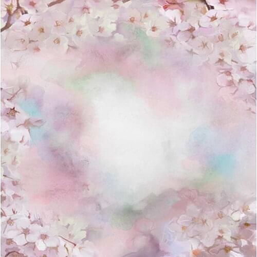 Romantic Pink and White Flower Photography Backdrops Custom Newborn Vinyl Backdrops for Photo Studio Custom Size Wedding Props