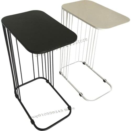 Net Red Light Luxury Ins Nordic Iron Art Small Coffee Table Modern Minimalist Side Table Corner Table Sofa Bedroom Bedside Table