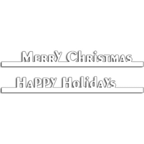 Merry Christmas Die Metal Cutting Dies Stencil for DIY Scrapbooking Album Embossing Paper Cards Decorative Craft Template