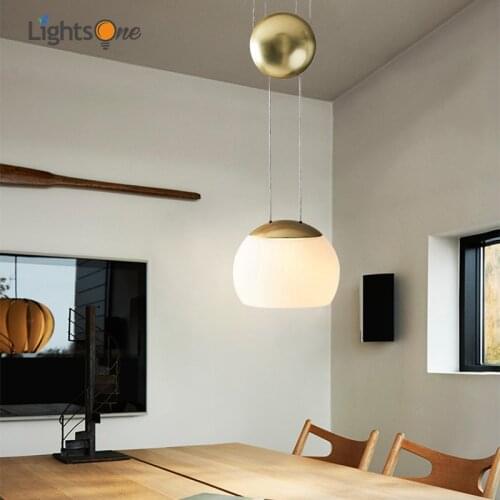 Postmodern Nordic Designer Restaurant Living Room Hotel Bedroom Study Creative Simple Bedside Lifting Glass Ball pendant lights