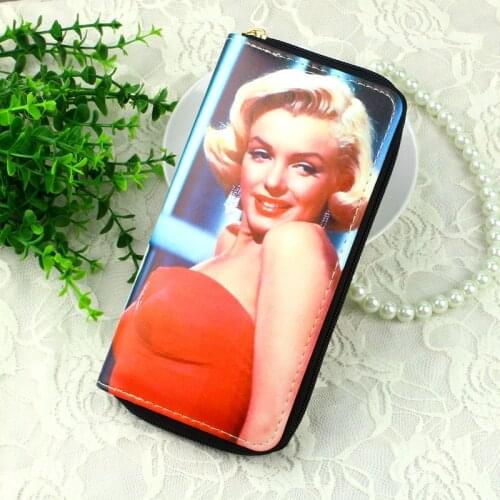 TONUOX Clutch Women Wallets Monroe Pattern Cards Holder Lady Purse Bags Burse Carteira Feminina Billeteras Portefeuille Billfold