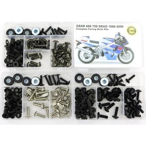 Fit For Suzuki GSXR600 GSXR750 SRAD 1996-2000 Motorcycle Complete Full Fairing Bolts Kit Steel Clips Speed Nuts Covering Bolts