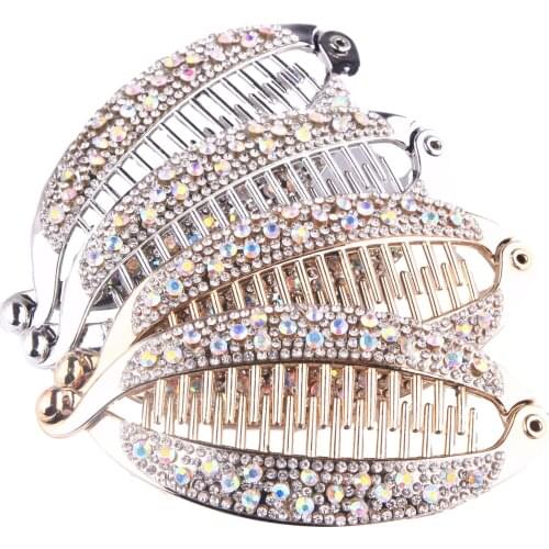 Rainbow Hair Claws Clip Fish Shape Banana Barrettes Black Brown Hairpins Hair Accessories For Women Hair Clip Clamp DIY ACC41