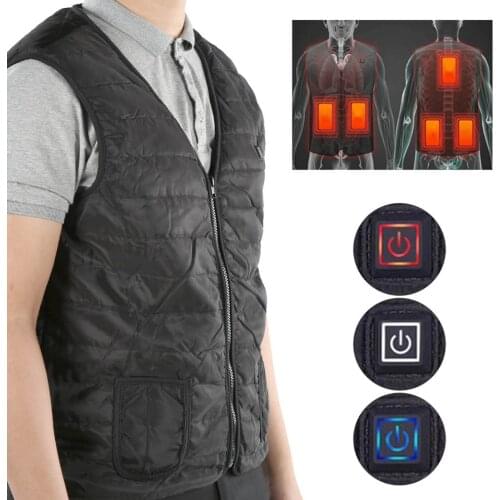 Winter Heated Vest Jacket Men Women USB Charging Smart Electric Heating Warm Vest For Outdoor Camping Hunting