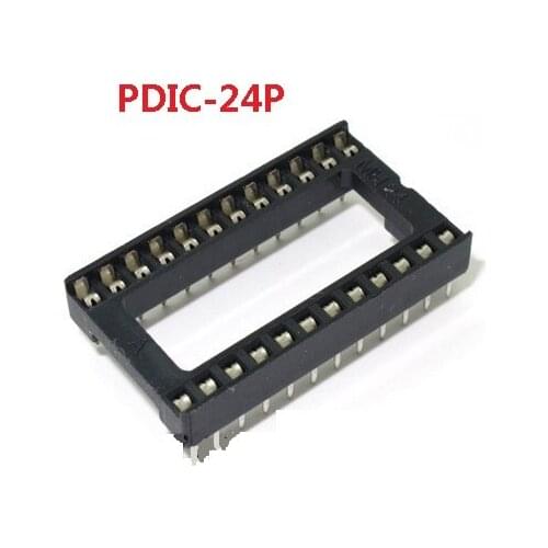 24P wide-body IC socket DIP 24 DIP-24Pins seat microcontroller socket 10pcs/lot