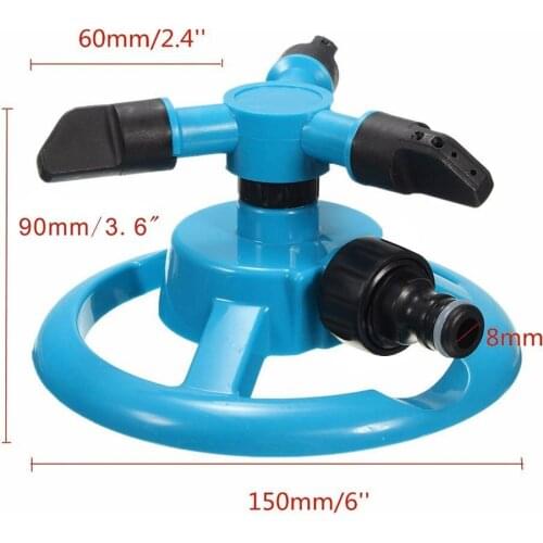 360 Degree Automatic Garden Sprinklers Watering Grass Lawn Rotary Nozzle Rotating Water Sprinkler System Garden Supplies