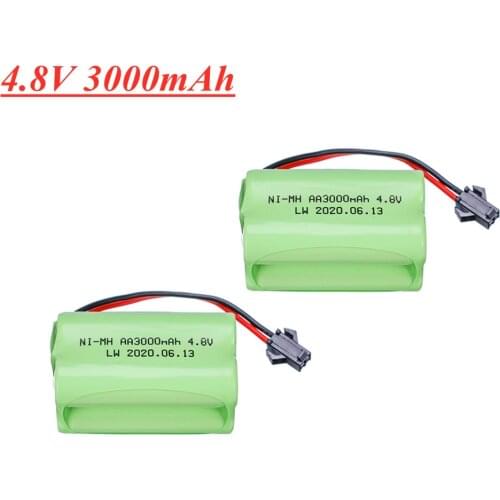 4.8v 3000mah Ni-MH Rechargeable Battery For RC toys Tanks robots cars trains robots model accessory 4.8 V NI-MH AA battery pack