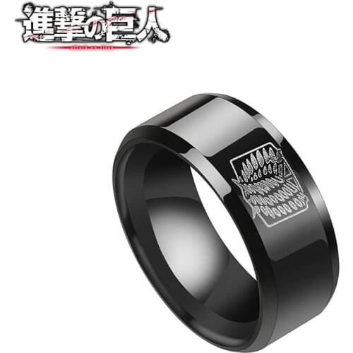 Anime Attack on Titan Ring Cosplay Legion Badge Wings of Liberty Shingeki No Kyojin Ring Jewelry Accessories