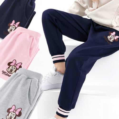 Girls' Pants Spring and Autumn Childrens Cartoon Sports Pants Outer Wear Baby Casual Trousers Loose Girls' Childrens Trousers